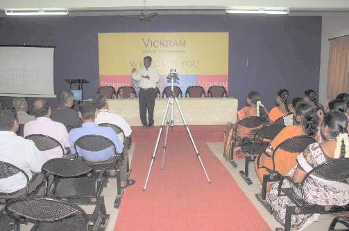 Special lecture in progress for the staff on How to become an inspirational teacher