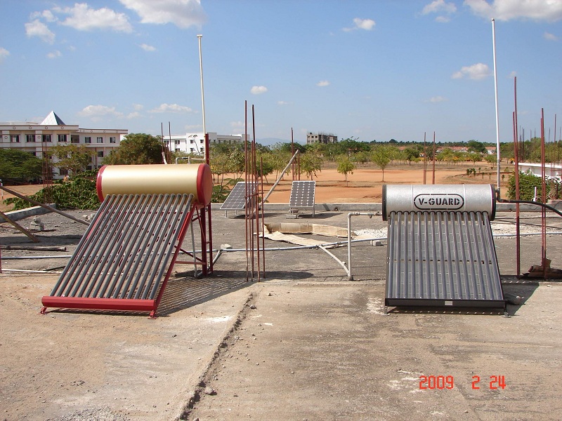 Solar water heater at the Canteen