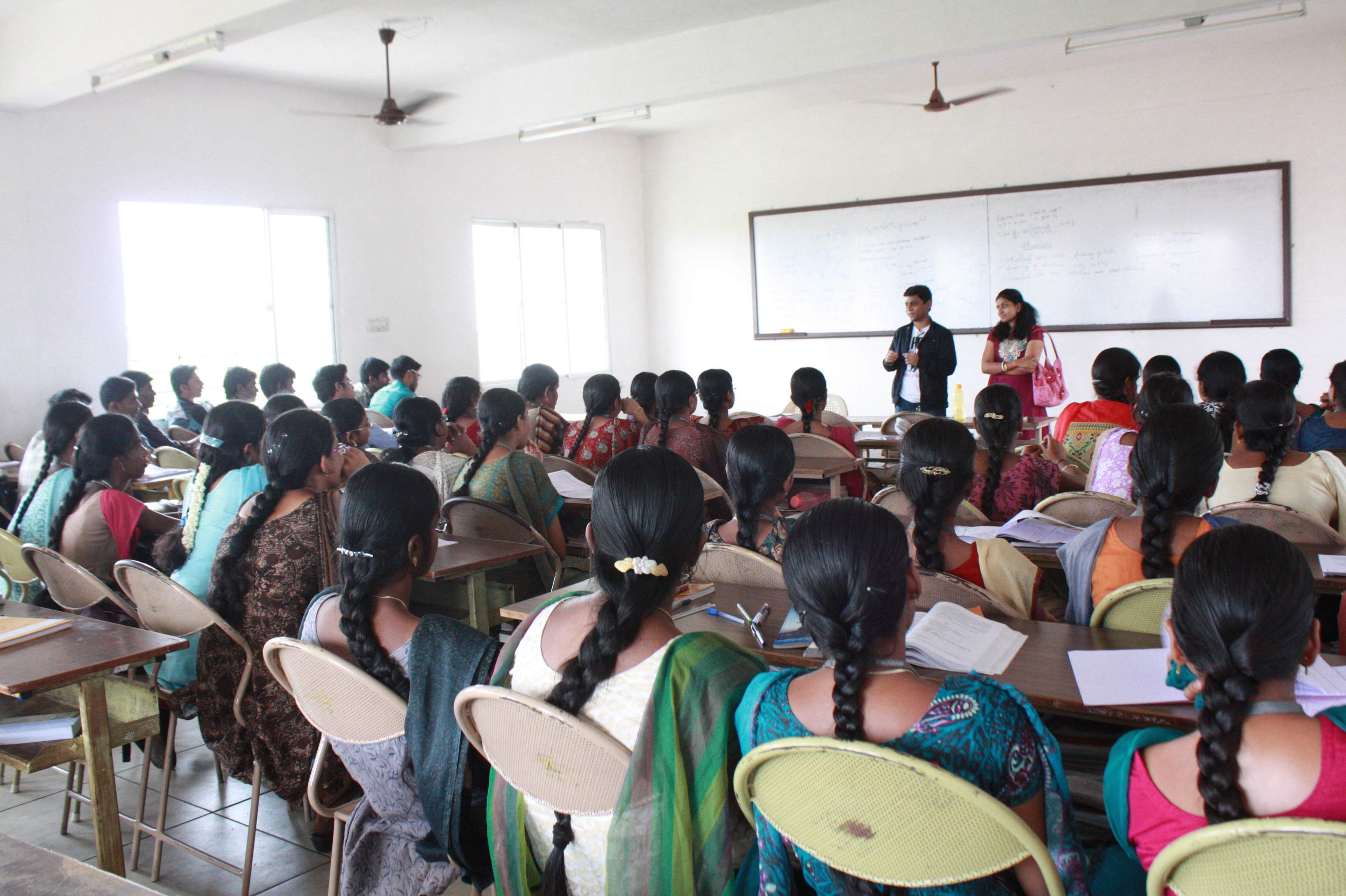 Students are all ears to the speaker Mr.SurajithNath