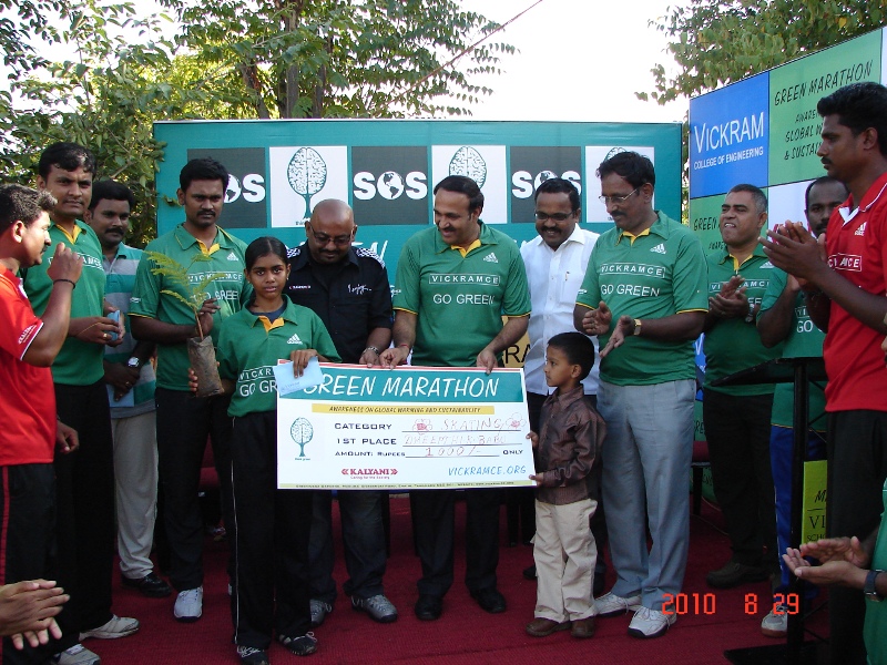Deepthi k. Babu winning first place in skating